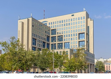 Novi Sad, Serbia - August 19, 2022: Gazprom Neft Nis Petroleum Refining Company Office Building In Novi Sad.