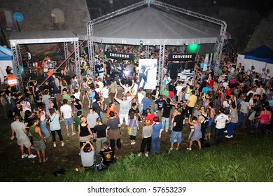 NOVI SAD, SERBIA - JULY 10, The Silent Disco Stage On The Best European Music Festival - EXIT 2010, On July 10, 2010 In The Petrovaradin Fortress In Novi Sad.