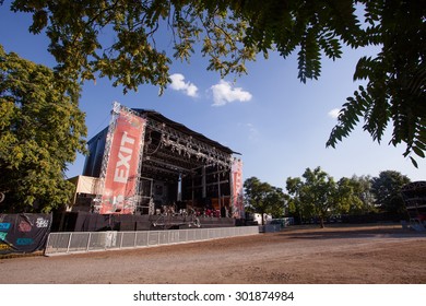 NOVI SAD, SERBIA - JULY 12 2015: The Main Stage At EXIT 2015 Music Festival, During Daytime, On July 12, 2015 At The Petrovaradin Fortress In Novi Sad, Serbia.