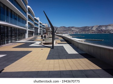 Novorossiysk, Southern Federal District. Russia 03.07.2021. View Of Buildings On The City Embankment.