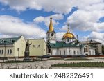 Novosibirsk, Novosibirsk region, Russian Federation - May 31, 2024. Ascension Cathedral and Chapel of All Siberian Saints