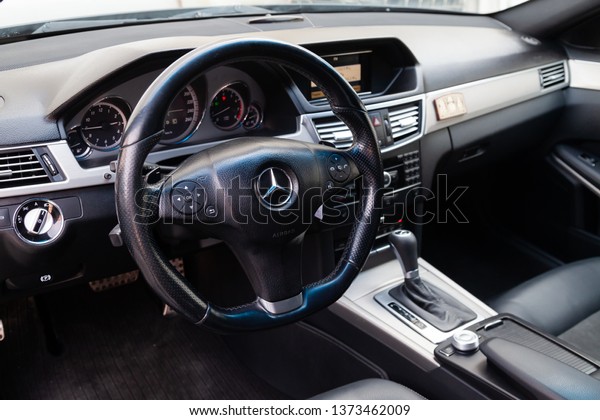 Novosibirsk Russia 04122019 Interior Car Mercedes Stock