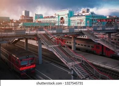 Novosibirsk / Russia - April 27 2018: Novosibirsk Railway Station