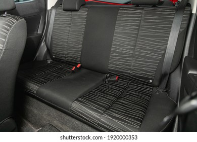 Novosibirsk, Russia – February 18 2021: Mazda Demio, New Car Inside. Clean Car Interior. 
