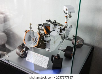 NOVOSIBIRSK, RUSSIA - JUNE 10: A Duplicate Of The NASA Mars Science Laboratory ROVER, Named Curiosity, In The Lab At The Jet Propulsion Laboratory, Copy