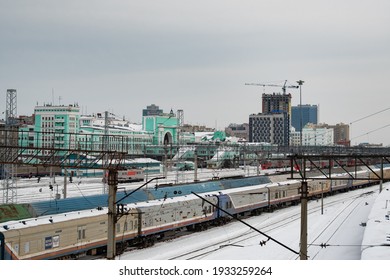 NOVOSIBIRSK, RUSSIA - March  08, 2021: Novosibirsk Railway Station 