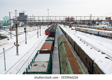 NOVOSIBIRSK, RUSSIA - March  08, 2021: Novosibirsk Railway Station 