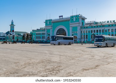 NOVOSIBIRSK, RUSSIA-10 April 2021: Novosibirsk Railway Station 