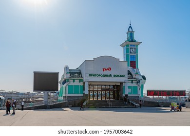 NOVOSIBIRSK, RUSSIA-10 April 2021: Novosibirsk Railway Station 