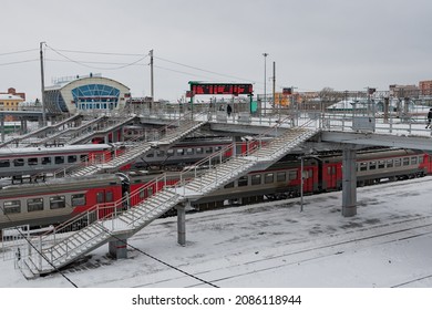 NOVOSIBIRSK, RUSSIA-28 November 2021: Novosibirsk Railway Station