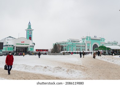 NOVOSIBIRSK, RUSSIA-28 November 2021: Novosibirsk Railway Station