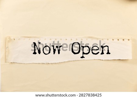 Now Open text in paper