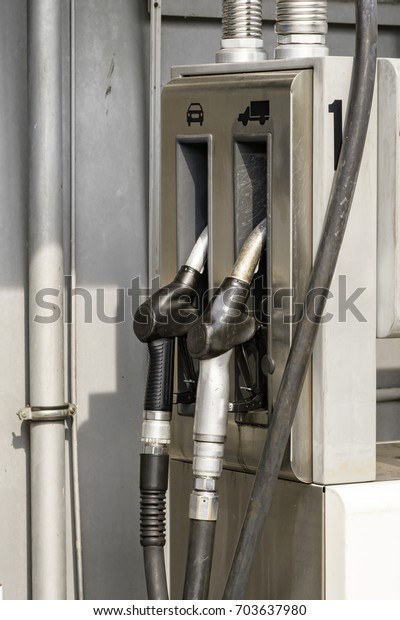 Nozzle for diesel in a petrol\
pump