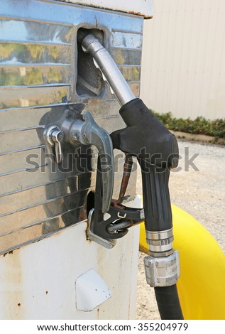 nozzle on a fuel bowser