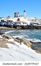 Nubble Lighthouse Maine Coastline Ocean View