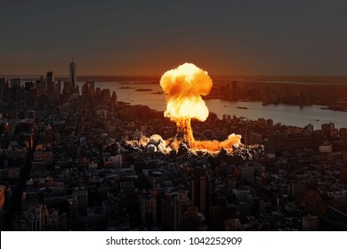 Nuclear explosion in the city. 