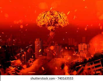 Nuclear Explosion In A City.