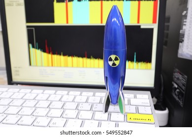 Nuclear Missile Model And Launch Button System