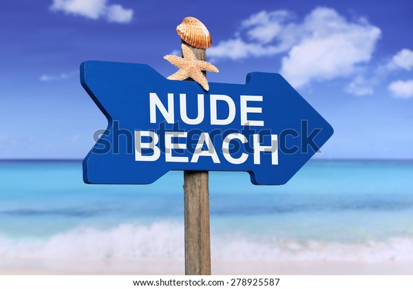 Nude beach and sea in summer on vacation