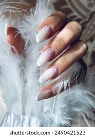 Nude nails. Nails model. Nails example