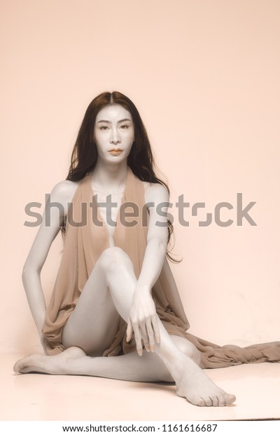 Sexy Asian Gymnast Nude - Nude Sexy Beautiful Asian Woman Long Stock Photo (Edit Now ...