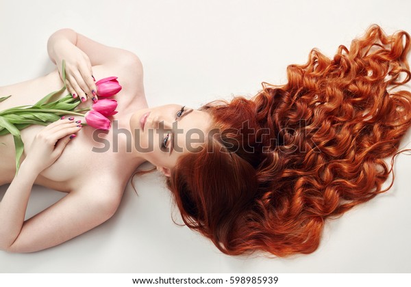 Nude girl colored hair