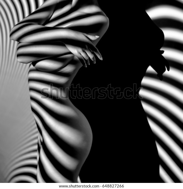 nude woman sexy Artistic black and white 3d wall art wallpaper design