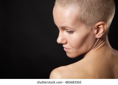 Nude Woman Shaved Head Stock Photo Shutterstock