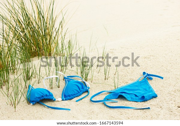 Nudist Beach Bikini Swimsuit On Sand Stock Photo Shutterstock