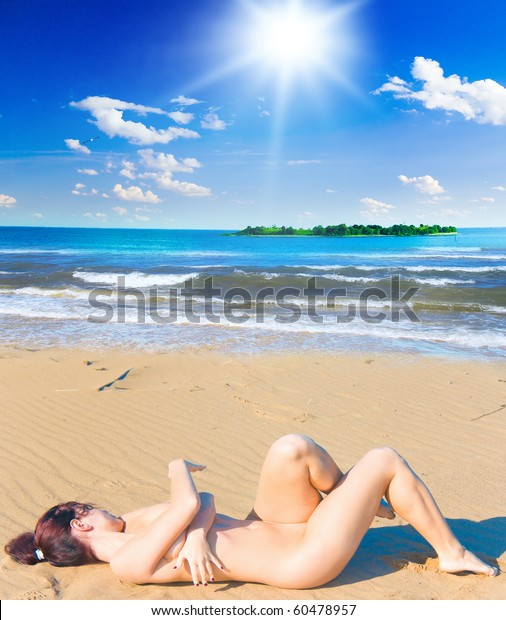 Nudist Beach Posing Stock Photo Edit Now
