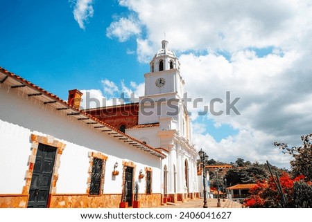 Nuestra Señora De Las Nieves Church Los Santos Santander Colombia, traditional colonial town