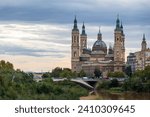 Nuestra Senora del Pilar Basilica, a jewel of baroque art in the city of Zaragoza, Spain