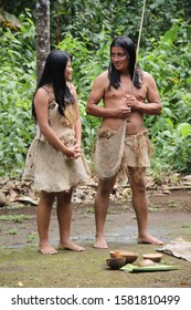 Nuevo Arenal, Costa Rica - March 15th 2017 : Indians Theater Show For Tourists