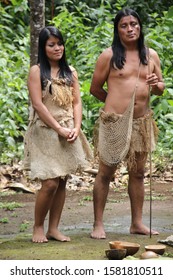 Nuevo Arenal, Costa Rica - March 15th 2017 : Indians Theater Show For Tourists