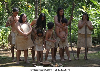 Nuevo Arenal, Costa Rica - March 15th 2017 : Indians Theater Show For Tourists