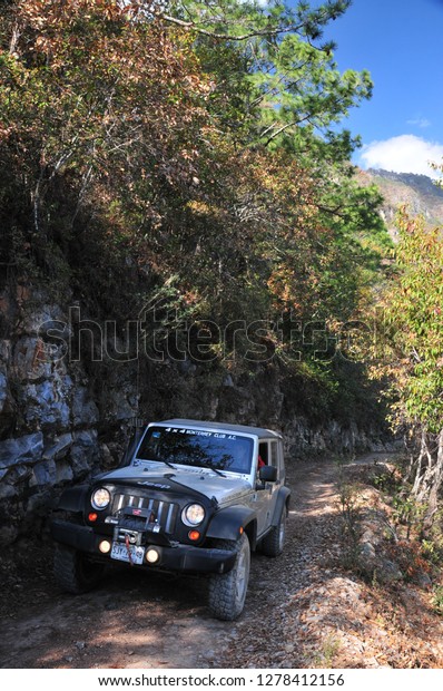 Nuevo Leon, Mexico. January 28, 2010.  Off road\
vehicles in a family trip.\
