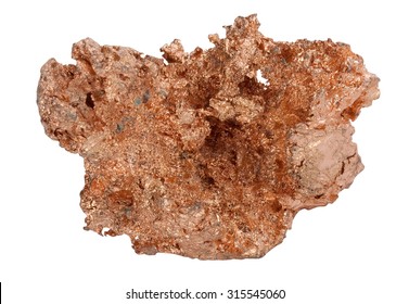 Nugget of copper it is isolated on a white background