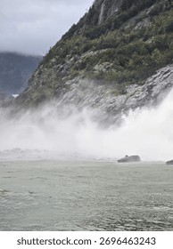 Nugget Falls and Mendenhall Lake
