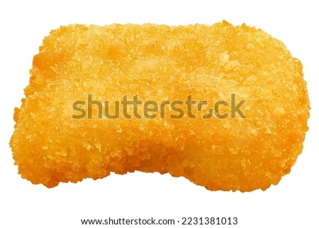 Nugget isolated on white background, clipping path, full depth of field