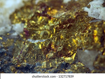 Nugget. Precious metals, Crystals background with stone structure. Macro
