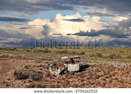 The Nullabor Plain is an arid and inhospitable environment and yet thousands of tourists travel this vital east west link across Australia. Many have succumbed to the elements as this Morris Minor wreck lays evident of.