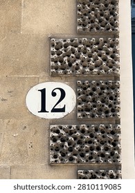 The number 12 on a wall