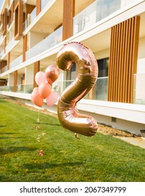 Number 2 Helium Balloon Birthday Decorations. Garden Party, Beautiful Architecture