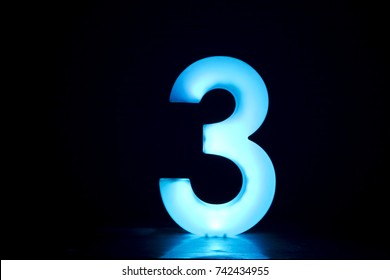 number 3 (three). 
 - Shutterstock ID 742434955