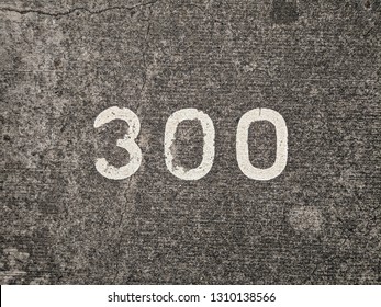 Number 300 On Street Background