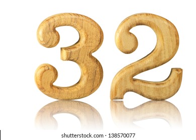 number-32-teak-wood-on-260nw-138570077.jpg