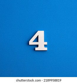 Number 4 White On Blue Foami Stock Photo 2189958819 | Shutterstock