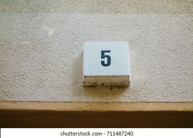 Number 5 Door Sign