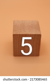 Number 5 On Building Blocks