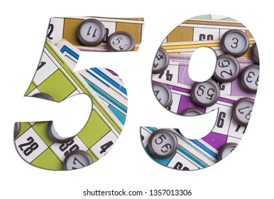 Number 59 Lotto Cards Game Chips Stock Photo 1357013306 | Shutterstock